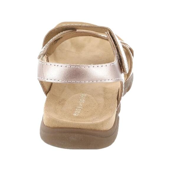 NEW Easy Spirit Minny Round Toe Casual Flat Sandals Rose Gold Multi Leather 9M - Picture 4 of 6